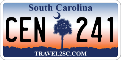 SC license plate CEN241