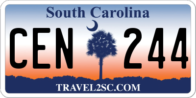 SC license plate CEN244