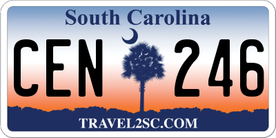 SC license plate CEN246