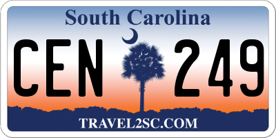 SC license plate CEN249