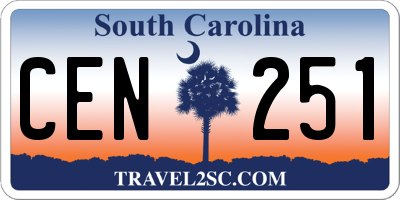 SC license plate CEN251