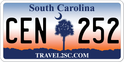 SC license plate CEN252