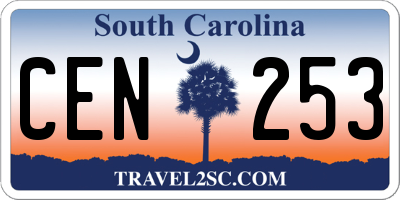 SC license plate CEN253