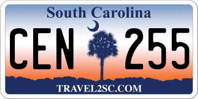 SC license plate CEN255