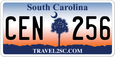 SC license plate CEN256