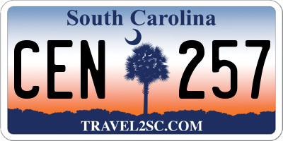 SC license plate CEN257