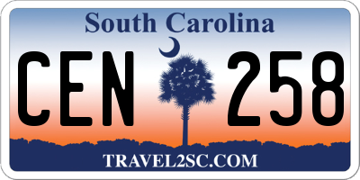 SC license plate CEN258
