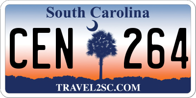 SC license plate CEN264
