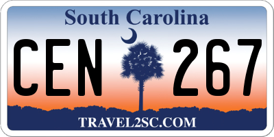 SC license plate CEN267