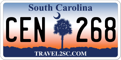 SC license plate CEN268