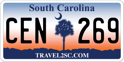 SC license plate CEN269