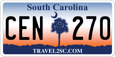 SC license plate CEN270