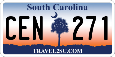 SC license plate CEN271