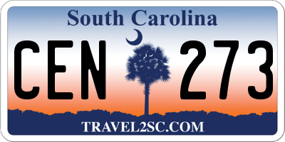 SC license plate CEN273