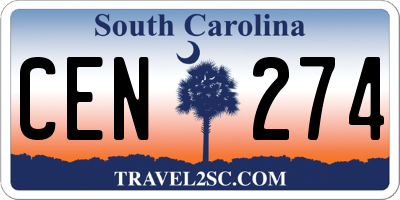 SC license plate CEN274