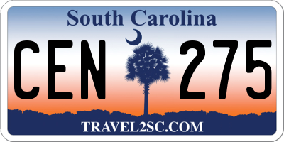 SC license plate CEN275