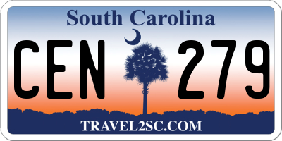 SC license plate CEN279