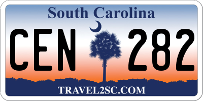 SC license plate CEN282