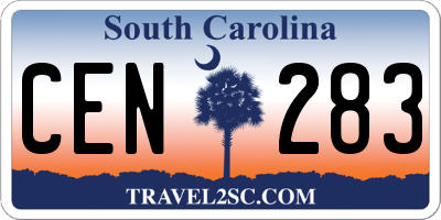 SC license plate CEN283