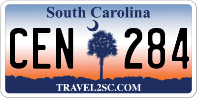 SC license plate CEN284