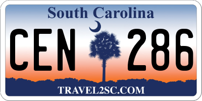 SC license plate CEN286