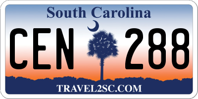SC license plate CEN288