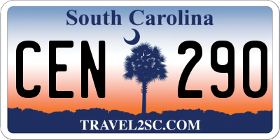 SC license plate CEN290