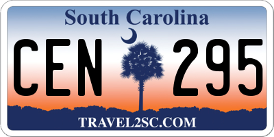 SC license plate CEN295