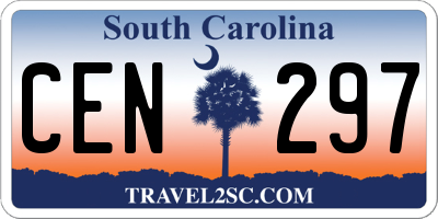 SC license plate CEN297
