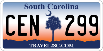 SC license plate CEN299