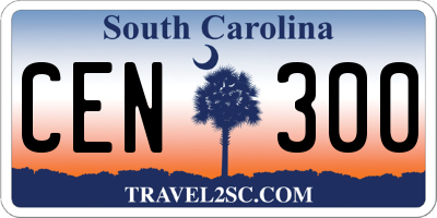 SC license plate CEN300