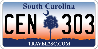 SC license plate CEN303