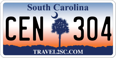 SC license plate CEN304