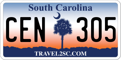 SC license plate CEN305