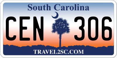 SC license plate CEN306