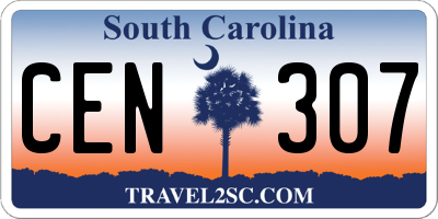 SC license plate CEN307