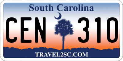 SC license plate CEN310