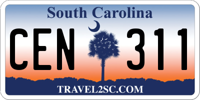 SC license plate CEN311