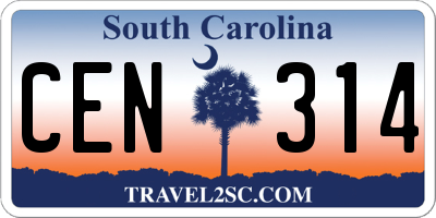 SC license plate CEN314