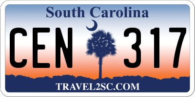 SC license plate CEN317