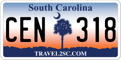 SC license plate CEN318