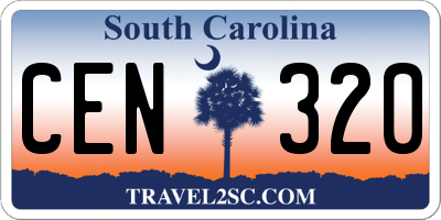 SC license plate CEN320