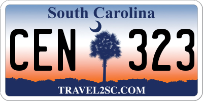 SC license plate CEN323