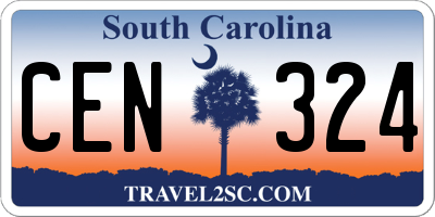 SC license plate CEN324