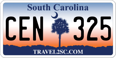 SC license plate CEN325