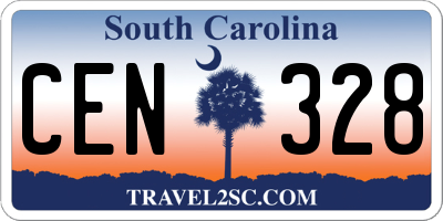 SC license plate CEN328