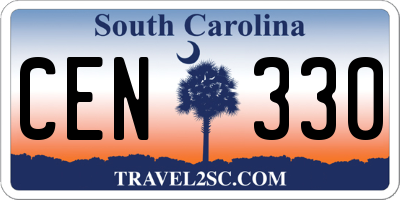 SC license plate CEN330