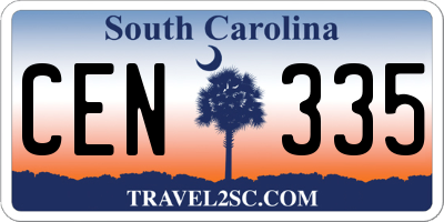 SC license plate CEN335