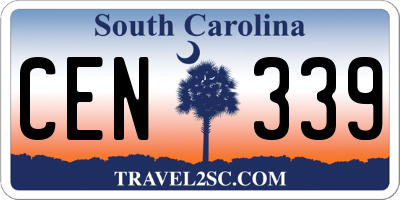 SC license plate CEN339