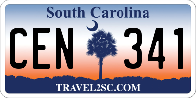SC license plate CEN341